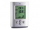 Měřič srážek s teploměrem TFA 47.3003, Rádiem řízený, velký LCD displej, teplotní alarm, paměť