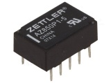 RELÉ ZETTLER AZ850P1-5, přep.kontakty 2x1A 5V DC bistabilní, do DPS