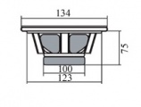 Reproduktor 130mm 5" středobasový 8ohm/50W, 55Hz-7kHz, HI-FI středový průměr 130mm