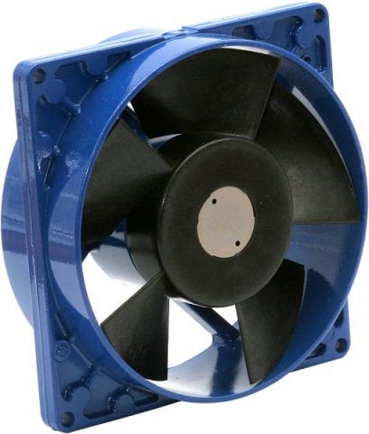 Ventilátor axiální vestavný MEZAXIAL 3140 230VAC, hliníkový plastové lopatky, průměr 128mm rozměry 138x138mm, příkon 21W, vzduchotechnika, odvětrávání krb