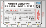 Anténní zesilovač IVO FM-DAB+DVBT+DVBT/21dB-R"F", sloučí a zesílí DVB-T a FM+DAB signál Vstupy: 2x DVBT, 1x FM-DAB, napájení 5-12V/45mA