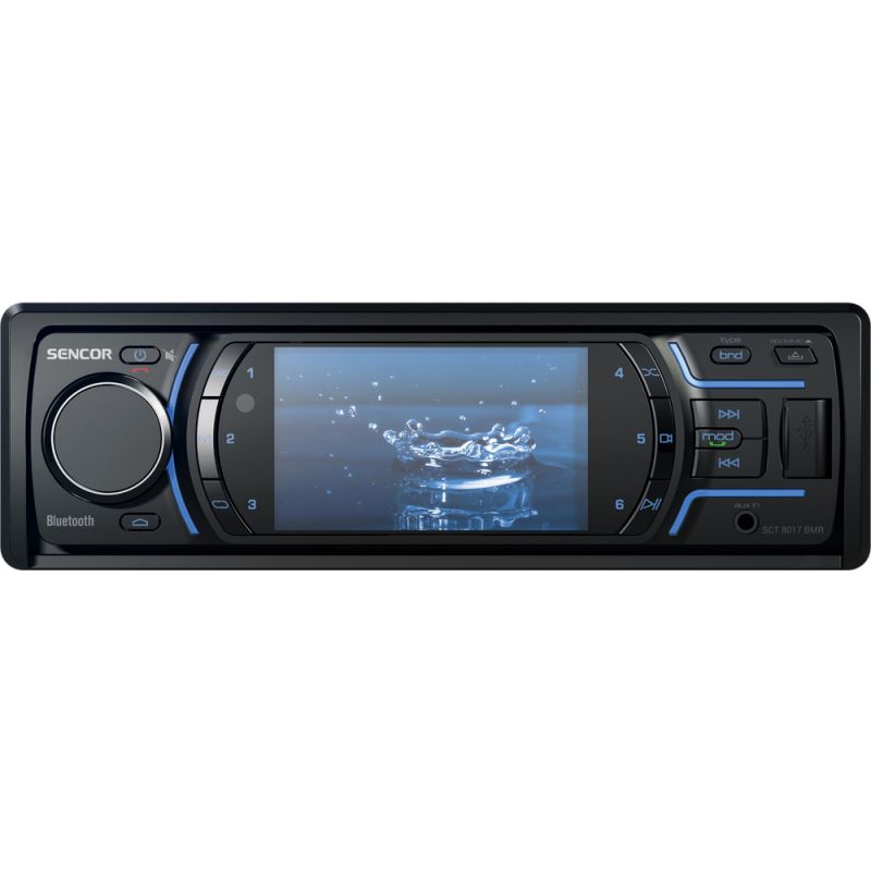 Autorádio SENCOR SCT 8017BMR S USB/SD/BT, výkon 4 × 40 W max., Bluetooth, Handsfree, Výstup subwooferu