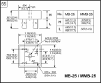 Můstek diodový usměrňovací KBPC1510FP 15A/1000V faston konektory, nízký 7mm