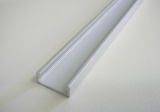 AL lišta profil Mikro stříbrný pro LED pásky k přisazení (varianta krytu-čirá/matná/bez krytu) 15,2x6mm délka 2m 