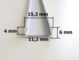 AL lišta profil Mikro stříbrný pro LED pásky k přisazení (varianta krytu-čirá/matná/bez krytu) 15,2x6mm délka 2m 