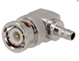 BNC konektor vidlice (RG58) 50ohm krimpovací na kabel 90°úhlová B1112A1-ND3G-1-50