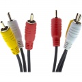 Kabel 3 x CINCH - 3 x CINCH konektor 1,5m, audio video 