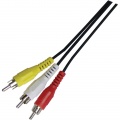 Kabel 3 x CINCH - 3 x CINCH konektor 1,5m, audio video 