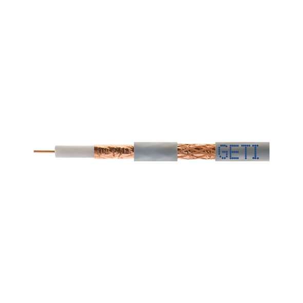 Koaxiální kabel GETI 407AL PVC 75 Ohm, vnější průměr 6,8mm, vyberte VARIANTU-