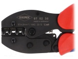 Krimpovací-lisovací kleště na fastony neizolované KNIPEX 97 52 35, průřez vodiče drátu 0,5÷6mm2