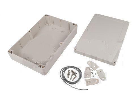 Plastová krabička průmyslová IP65 U-01-22 šedá, rozměry 222x146x56 mm z materiálu ABS, kvalitní, odolná