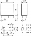 RELÉ F4061-24, 1 x přepínací kontakt 16A, 24V DC