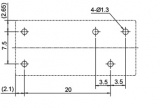 RELÉ FUJITSU-TAKAMISAWA FTR-H1CA012V 1x přepínací kontakt 10A, 12VDC elektromagnetické s cívkou 