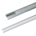 AL lišta-profil k zapuštění pro LED pásek ve tvaru T vestavný 23x8x17.1mm, délka 2m + kryt plexi nacvaknutí, zapuštěný, do vyfrézované drážky