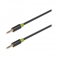 Kabel Jack 3,5 stereo - Jack 3,5 stereo konektor 0.5 m KÖNIG KNA22000E05, kvalitní provedení, pozlacený precizní konektor, k připojení telefonu, a pod.