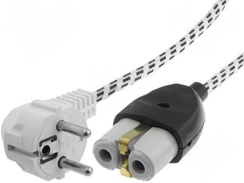 stakåndet pessimistisk udføre Napájecí kabel REMOSKA 2m bez vypínače, opletený kabel s izolací 230V