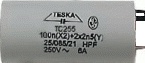 Odrušovací kondenzátor TC255, 100nF+2x2,5nF, 3 vývody