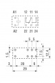 RELÉ F4061-12, 1 x přepínací kontakt 16A, 12V DC