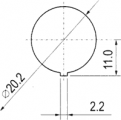 Tlačítko spínací OFF-ON T527B-G-IP65 podsvícené zelená 230V - do otvoru @20,2mm, s aretací 6A/250VAC, 2x spínací kontakt, SPST-NO, voděodolné, kryté, vodotěsné