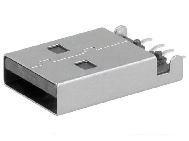 USB-A-VK konektor přímý vidlice na kabel MOLEX 480372200 Zástrčka; USB A; vidlice; na PCB; SMT; PIN:4; vodorovné; V: USB 2.0