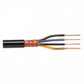 Kabel společně stíněný 4x0,35mm2; stíněný; kulatý, PVC FirestoP®; černá; 49V, barva černá, opletení z měděných drátů, venkovní průměr 6,2mm