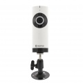 Kamera HD IP Panorama Bílá/Čern, bezdrátová vnitřní interier barevná WiFi (internet), rozlišení 1280x720, záznam na MicroSD kartu (až 128 GB), Detekce pohybu s upozorněními, snímání 180° objektiv typu