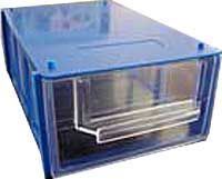 Krabička na součástky stohovací 150x90x45mm, stohovací, organizér, plastový, marska, šuplíček, obsahuje 2× přepážku