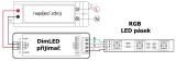 Přijímač dimLED PR RGB1 pro RGB LED pásky 12-24V, 3x4A na kanál, regulace jasu a barev (pro dálkové ovládání kód: 882520)