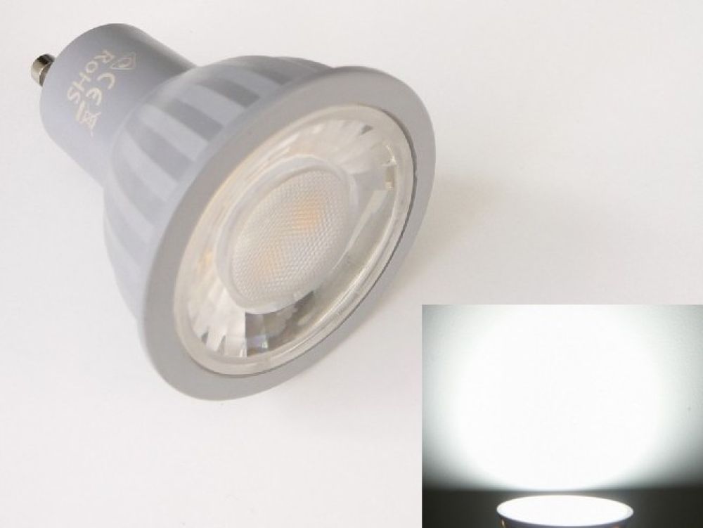 LED žárovka s paticí GU10, P7W DIM, úhel 60°, 230V, náhrada 50-60W halogenu stmívatelná - Studená bílá 6500K