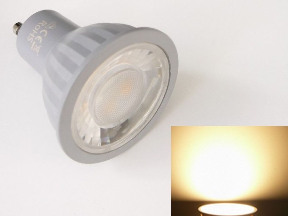LED žárovka s paticí GU10, P7W DIM, úhel 60°, 230V, náhrada 50-60W halogenu stmívatelná - Teplá bílá 3000K