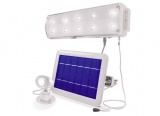 Osvětlení LED - Svítidlo LED - solární panel 2W s 10LED, studená bílá, s regulací, 6V akumulátor, lze zapnout či vypnout tahovým vypínačem