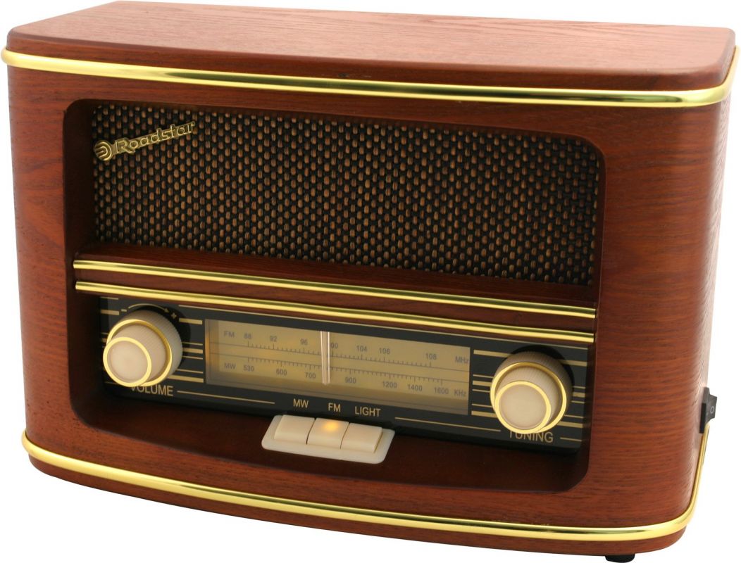 Radio ROADSTAR HRA-1500MP RETRO, FM rádio tuner analogový, třešeň, s MP3/CD/CD-R/CD-RW přehrávačem, tuner AM/FM,  2 širokopásmové reproduktory, podsvícená stupnice stanic,  napájení 230V,  Vstup AUX-i