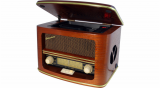 Radio ROADSTAR HRA-1500MP RETRO, FM rádio tuner analogový, třešeň, s MP3/CD/CD-R/CD-RW přehrávačem, tuner AM/FM,  2 širokopásmové reproduktory, podsvícená stupnice stanic,  napájení 230V,  Vstup AUX-i