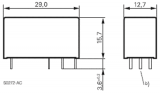 RELÉ RT424F24B, 1x přep.kontakt 24V DC bistabilní, do DP, elektromagnetické; DPDT; Ucívky: 24VDC; 8A/250VAC; 8A/30VDC