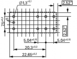 RELÉ RT424F24B, 1x přep.kontakt 24V DC bistabilní, do DP, elektromagnetické; DPDT; Ucívky: 24VDC; 8A/250VAC; 8A/30VDC