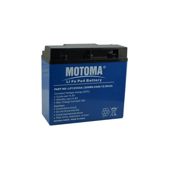 Baterie MOTOMA Lithiová LiFePO4 12V/20Ah nabíjecí bezůdržbový akumulátor není možné dále zapojovat do série ani paralérně