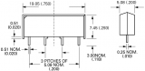 Jazýčkové relé HE3621A0500, SPST-NO, Ucívky:5VDC, 500mA, max200VDC, 10W, PCB, lineární, úzké