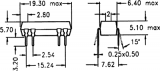 Jazýčkové relé MEDER DIP05-1A72-12A SPST-NO, Ucívky: 5VDC, 1A, max200VDC, max200VAC