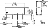 Jazýčkové relé R1-1A0500, SPST-NO, Ucívky: 5VDC, 1A, max250VDC, 10VA, 50mW, lineární, úzké