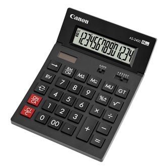 Kalkulátor stolní CANON AS-2400, 14-ti místný velký LCD display