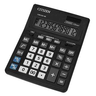 Kalkulátor stolní CITIZEN CDB1201-BK 12 místný LCD display, rozměr 200x157x35mm