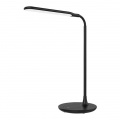 LED stolní lampička dotyková, 6W, 3-stupně regulace jasu 4500K (denní bílá), černá barva, ohybné-otočné rameno