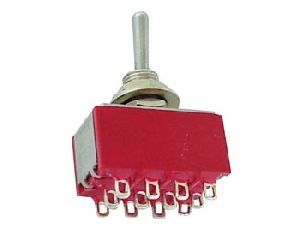 Přepínač páčkový MK8401 2polohy/12pin ON-ON, 4x přepínací kontakt 5A