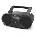 Radiomagnetofon SONY ZS-PS50B s CD MP3 a USB, CD přehrávač s AM/FM příjmem • výkon 2× 2 W RMS • přehrává MP3, WMA, CD-R/RW • USB • LCD displej • Audio-in • konektor pro sluchátka • hmotnost 1,7 kg