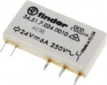 RELÉ 24VDC-6A F3451.7, 1 x přepínací kontakt 6A/250VAC; 6A/30VDC, 24V DC max. 36V DC Finder