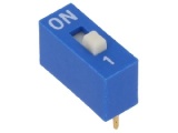 Spínač DIP SWITCH SW01 do DPS, ON-OFF 1x spínací kontakt, do desky plošného spoje