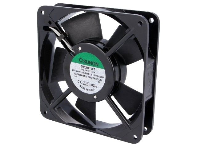 Ventilátor axiální DP201AT2122HBT, 230VAC, 120x120x25mm, 19W, 2150ot./min