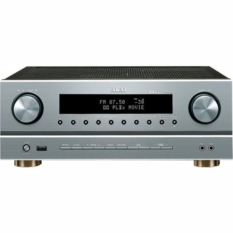 AV Receiver AKAI AS005RA-750B stříbrný 5.1kanálový • FM tuner • USB