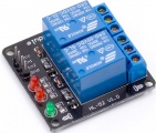 Modul relé 2x 5V pro Arduino,Modul relé s napájecím napětím 5V 