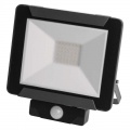 Reflektor LED venkovní s PIR čidlem, senzorem 30W, 4000 K - denní bílá, 2400lm, AC 230V, IDEO, AC 230V, černý
